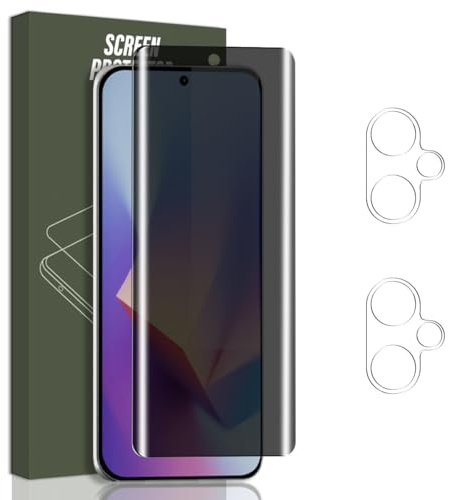 Jewloofa Protector Pantalla para Xiaomi Redmi Note 13 Pro+/Pro Plus, 2 Piezas Protector cámara y 1 Pieza Privacidad película protectora, Anti-Espía Protector Pantalla para Redmi Note 13 Pro+/Pro Plus