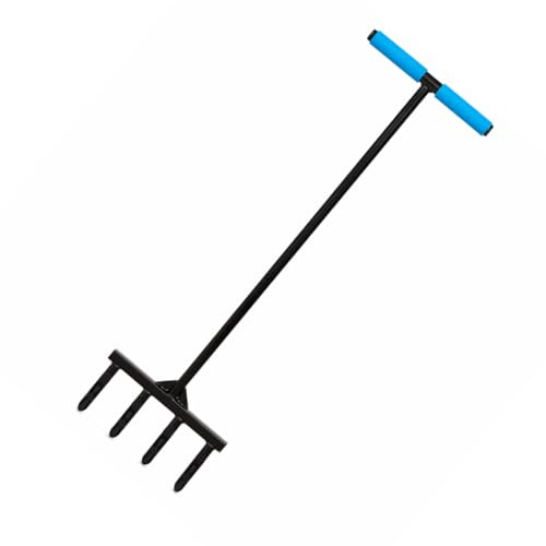 Anwicar Aerateur Gazon Largeur de Travail 31 cm - Aerateur Pelouse - Aérateurs de Gazon Manuels - Scarificateur Pelouse - Noir 103x31x13cm