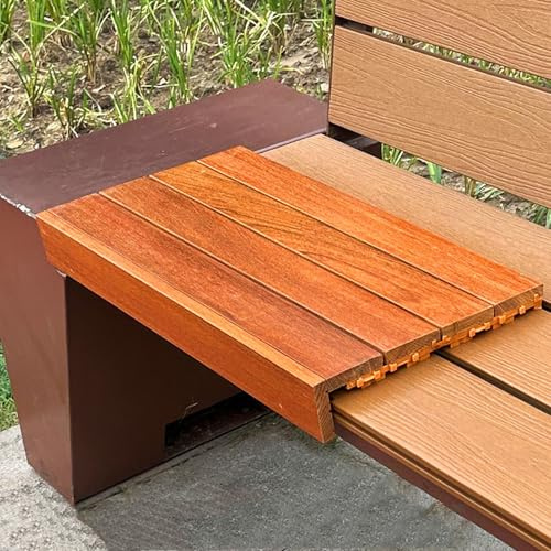 Sitzkissen Outdoor Wasserfest aus Holz Klemmkissen Sitzunterlage Outdoor Rutschfeste Tragbares Sitzpolster Bank Bodenkissen für Gartenstufen Balkone Terrassen Stadion Spleißbar(L 60 cm/23.6 in)