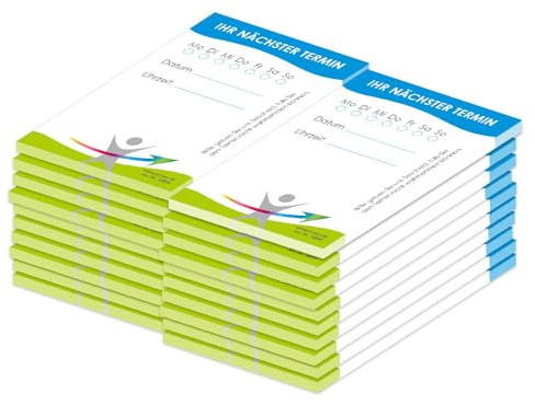 PRICARO Terminblock für Ärzte und Mediziner Vital und Fit (20er Pack)