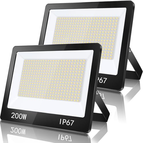 TASINUO Projecteur LED Extérieur 200W, IP67 Imperméable Spot LED Exterieur