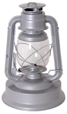 Rayo Royal Kerosene Lantern Hurricane Indoor/Outdoor Lamp, 11.5 inch, Galvanized Steel, Silver