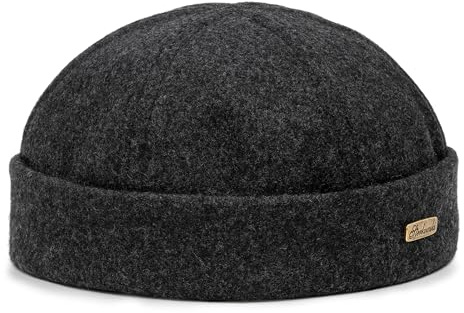 Sterkowski Docker Beanie Cap | 100% Wolle Dockermütze für Herren und Damen | Warm Traditioneller Seemannsmütze