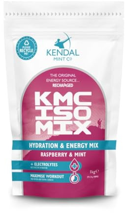 Isotonic Electrolyte Energy Drink Powder | Refreshing Raspberry & Mint | 100% Recyclable | KMC ISO Mix (Raspberry & Mint, 1kg / 27 Serves)