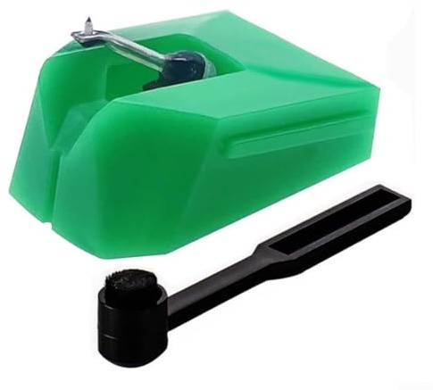 Ersättnings skivspelare Stylus AT-VMN95E med antistatisk rengöringsborste set, vinyl skivspelare nålar för Audio-Technics AT-VMN95-serien skivspelarnålar