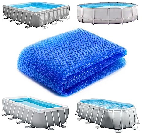 Linxor - Bâche à Bulles Ronde, Ovale, carrée ou Rectangle pour Piscine intex ou Autre - 180 microns - Bleu - Plusieurs Tailles Disponibles - 3,78 x 5,49 m Ovale