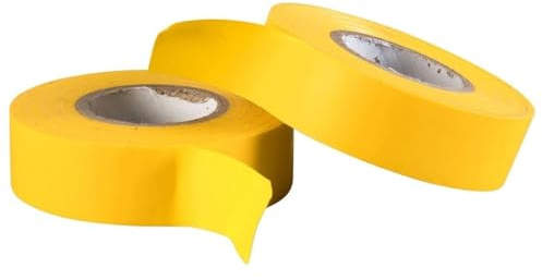 GOCABLETIES Isolierband Gelb 19 mm x 20 m 2 Rollen | Strapazierfähig, selbstklebend, PVC, zum Schutz und Reparieren von Kabeln