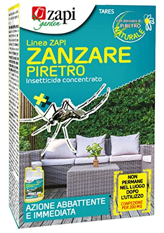 Zapi Garden | Insetticida Concentrato PIRETRO Azione Abbattente per Zanzare in Ambienti Domestici e Sensibili, Ideale contro Mosche, Formiche e Scarafaggi, 250ml