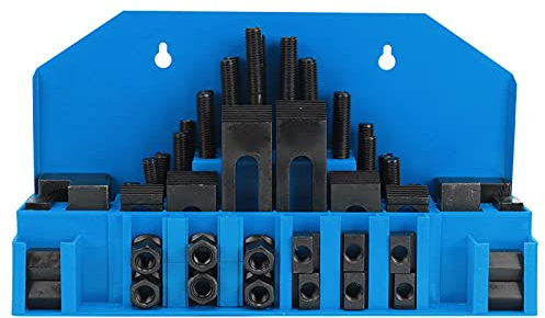 58Pcs M12 T-Slot Clamp Kit Hold Down Clamp Clamping Set Combined Press Plate for Lathe Milling Machine