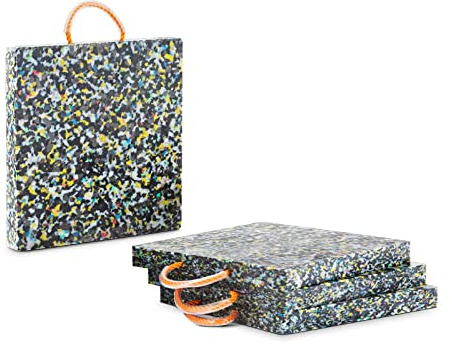 MSW MSW-CP-400-12 Kranplatten 40 x 40 x 4 cm Traglast bis zu 12.000 kg 4 Stück Unterlegplatten Abstützplatten Stützplatten