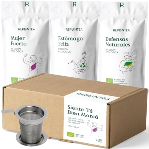 KIT INFUSIONES REGALO PARA MAMÁ con Filtro Infusor | Surtido Ecológicas REPLANTEA