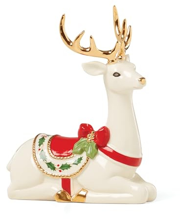 Lenox 894973 Laying Reindeer Figurine, Christmas & Holiday Decor