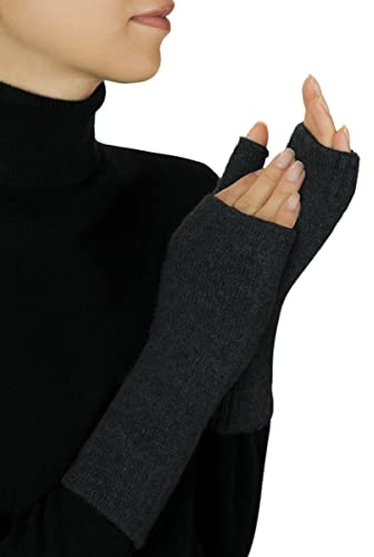 Lona Scott Mitaines en cachemire pour femme, gris anthracite, taille unique