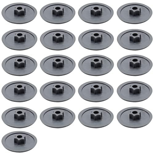Enkotrade 21 Stück Abdeckkappen für Schrauben Anthrazit, Torx T20, 6-Lobe, Zierkappen zum Abdecken mit Kopflochbohrung, einstecken in Kopf Loch, Schraubenkappen