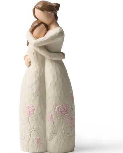 LEWOME Gifts for Mom from Daughter, Mother and Daughter Hand Painted Figurines, Birthday Gifts for Mother and Daughter, Daughter Gift from Mom, Inspirational Gifts for Mom, Daughter.