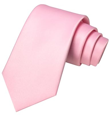 JEMYGINS Blush Pink Tie Mens Silk Necktie for Business and Wedding(60)