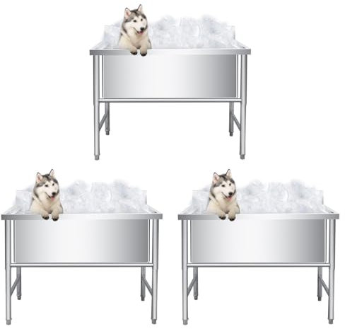 Hundepflege Badewanne, Haustier Hund Pflege Badewanne, Große Hund Badewanne Hund Badestation,Kommerzielle Haustier Pflege Wanne Für Zuhause,Professionelle Edelstahl Haustier Hund Badewanne Badewanne(1