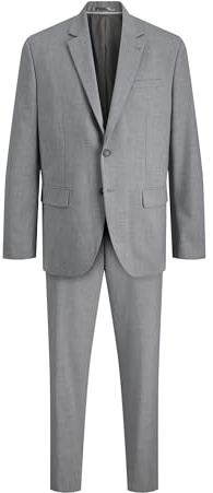 JACK & JONES Jprtheo Noos Combinaison Costume, Gris Clair chiné/Coupe : Coupe Droite, 56 Hommes