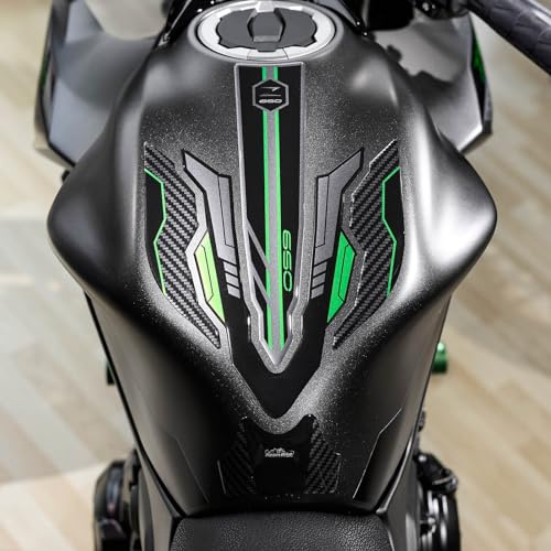 Resin Bike Motorcycle 3D Stickers Compatible with Kawasaki Z650 2024. Bike Tank Protector from Impact and Scratches. Sticker 3D Resin Gadget Moto