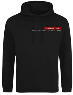 Redskins tröja tröja huvtröjor sporttryck kläder barn pojke och flicka vinter fleece varm modell R231072 svart 16 år, svart, 16 �r
