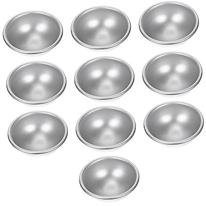 SEWACC 10stücke Aluminiumlegierung Badesalzform Diy Badbomben Halbkugelförmige Formen Für Kuchenherstellung Und Geschenke