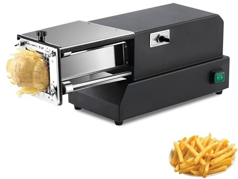 Cortador de patatas fritas comercial,Cortador de patatas eléctrico de 200 W,Máquina cortadora de patatas fritas profesional de 8, 10, 12 mm y 8 cuñas,Cortador de verduras eléctrico,Cortador de patatas