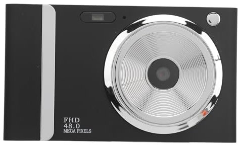 Digital Camera with 2.7in LCD, 1080P 48MP Camera, Digital Point and Shoot Camera with 8X Zoom Anti Shake, Compact Vlogging Camera for Boys Girls Teens (Black)