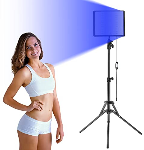 Bräunungslicht Solarium, Cozion 30W Bräunungslampen Sonnenlampe Bräunungslampe Solarium für Gesicht und Körper mit Einstellbaren Klammern und SicherheitsbrillSonnenbadmaschine für Gesicht und Körper