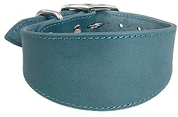 BHFYOB Leder Hundehalsband Weich Gepolstertes Halsband für Windhunde, Salukis, Laufhunde, Hunde Verstellbares Halsband für Große Hunderassen