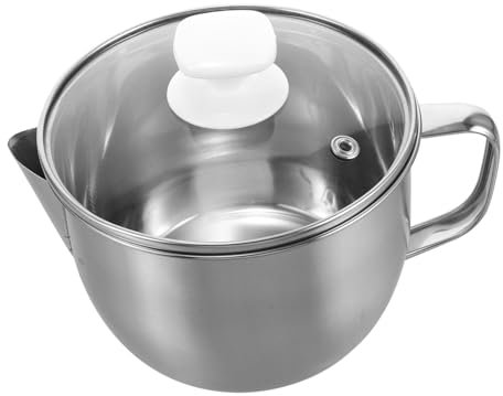 UTHCLO Stainless Steel Oil Filter Pot Pouring Spout Oil Separator for Kitchen Grease Separator Pot for Bacon Grease