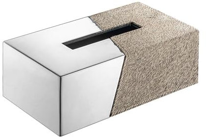 Kosmetiktücher Box Taschentuchbox aus Rosshaar aus Edelstahl, for Wohnzimmer, Couchtisch, Esstisch, Ornament, dekorative Taschentuchbox, Schlafzimmer-Ornament für Esszimmer Badezimmer Schlafzimmer
