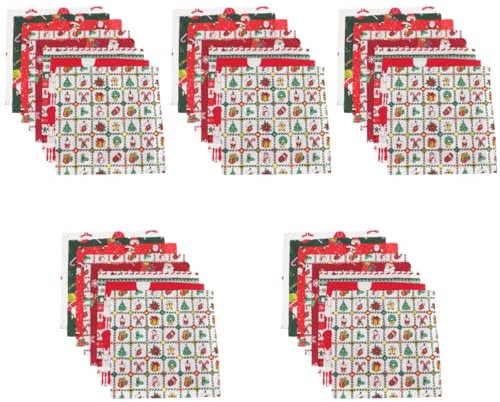 DIYEAH 40stücke Weihnachts Baumwollstoff Für Patchwork Quilting Und DIY Handarbeiten Für Festliche Dekoration Und Kreative Projekte
