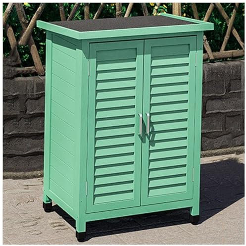 Outdoor Potting Bench Table with Storage Cabinet Wood Workstation for Garden Backyard Patio Waterproof Tool Shed and Garden Work Station for Lawn