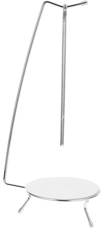 LALADEFIEE Grillspießhalter Aus Edelstahl Mit Tropfschale BBQ Aufhänger Für Camping Und Picknick Kompakter Spießständer Mit 2 Spießen