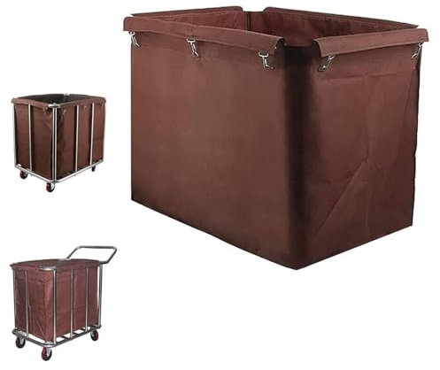 THEGA Bolsa Rectangular Extraíble Impermeable para Cesta De Lavandería - 400L Bolsa De Repuesto para Carrito De Lavandería Comercial, Bolsa De Limpieza De Coche Impermeable De Tela Oxford(B)