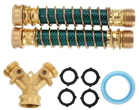 OFFSCH Federschlauch – Schutz – Gartenschlauchkupplung Und Y-ventil-verteiler-set