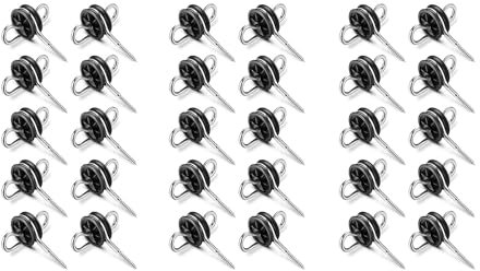 Ohewiiuk 30Pcs Electric Fence Gate Handle Anchor Electric Fence Insulators Fence Wire Insulators for Electric Fence Wood Post