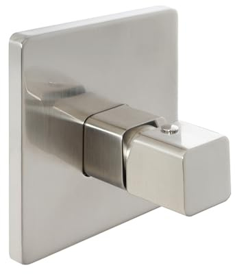Miscelatore Per La Doccia Serie Lotus Da 11 Cm In Ottone Color Nichel Spazzolato Con Leva Zero Monocomando Quadrata E Installazione Con Corpo Ad Incasso