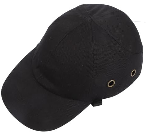 DECOMELODY Casquette De Baseball Antichoc Réglable en Abs Noir Respirante pour Protection Sécurité Travail Chantier Léger Unisexe