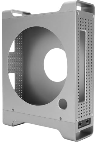 Zunate Cuble de Aluminio con Accesorio SSD para Mac Mini M4, M4 Pro 2024, 10 Gbps USB 3.2 Puertos, Lector de Tarjetas SD TF, 4K60Hz HDMI, NVME SSD hasta 8TB