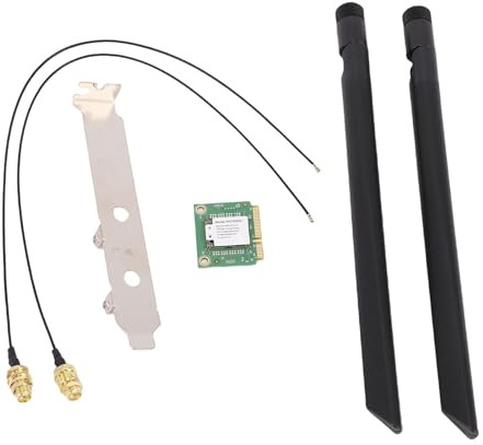 Dpofirs Carte WiFi 6E PCIE, Carte Réseau sans Fil Triple Bande pour Wins 11 10, Adaptateur WiFi OFDMA MU-MIMO à Faible Latence WPA3 pour Ordinateur de Bureau