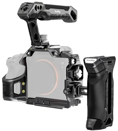SMALLRIG A7 V / A7R V / A7 IV Rhinoceros Cage Advanced Kit for Sony Alpha 7 V/Alpha 7R V/Alpha 7 IV/Alpha 7S III/Alpha 7R IV, Includes Top Handle/Side Handle/Cable Clamp for HDMI - 6031