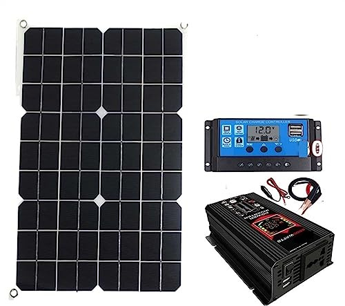 Inversor, Inversor de batería Solar 110-220, Panel Solar de 4000W/6000W, controlador de 18W, pantalla LED, batería de inversor Solar, placa de carga inteligente(Yellow 4000W,50Hz)