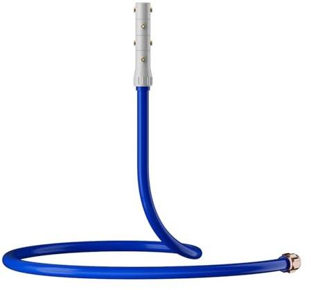 RESTMO 180 cm Mistsprinkler, Sprühnebel Kühlung mit 8 Düsen für Terrasse | 360° Abdeckung, 3/4 BSP, höhenverstellbar, wassersparend, für Pool, Gewächshaus & Outdoor, Sprühnebel Kühlung Terrasse