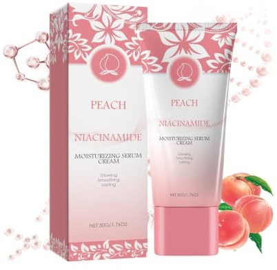 2-in-1 Daily Body Care Set, Peach Moisturising Body Cream + Multi-Purpose Sunscreen Primer, Hydrating Sun Protection Makeup Base Kit for All Skin Types Everyday Use
