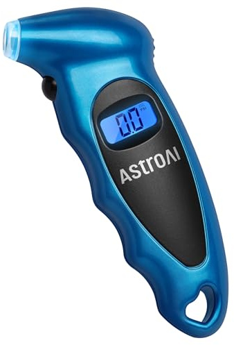 AstroAI Digital Tire Pressure Gauge 0-150PSI Calibrated to ANSI B40.7 +/-1PSI, Accurate in 0.1 Increments, 4 Units for Car Truck Bicycle with Backlight LCD, Blue