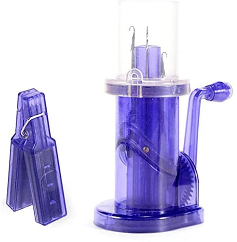 OFKPO Weberei Strickmaschine, Handstrickmaschine Handbetriebene Strickmühle Maschine, Kunststoff Strickmühle strickliesel für Socken Schmuck Armbänder DIY Handmade für Anfänger Blau