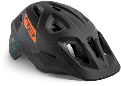 Met ELDAR Fahrradhelm Schwarz Orange M(52-57) Unisex Erwachsene Mehrfarbig
