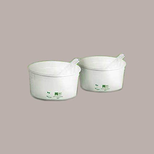 Ice Cream Cup Bio Coupelle à glace en papier biodégradable compostable Blanc 120 x 250 cm