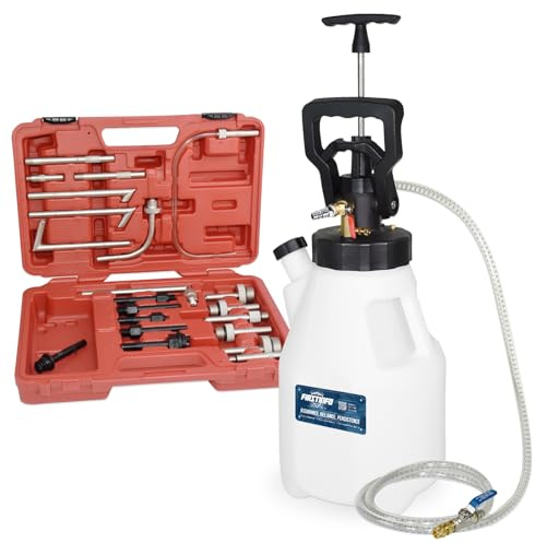 FIRSTINFO A1139HNEU | 12,5L | Manueller und Pneumatikmodus | Getriebeölwechsel Befüllgerät | mit 21 Adaptern